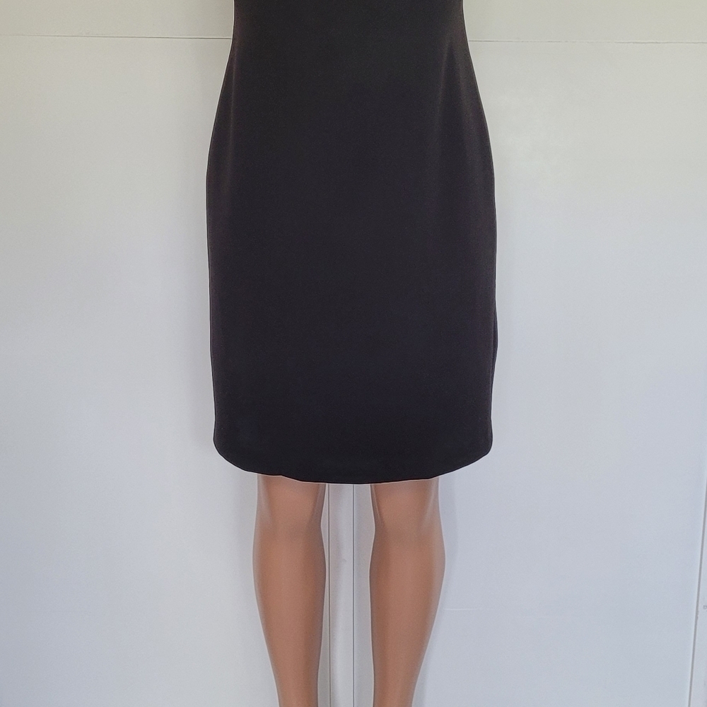 Halston Evening Andie Crossover Neck Cocktail Dress - Picture 12 of 13